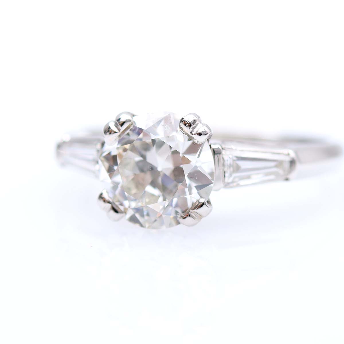 Mid-Century Diamond Engagement Ring #VR240227-1