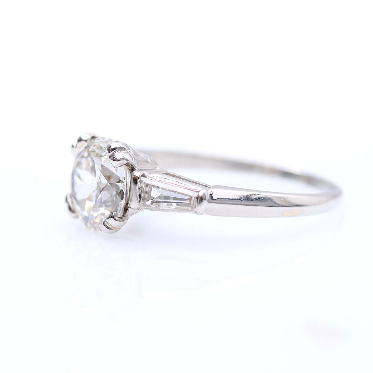 Mid-Century Diamond Engagement Ring #VR240227-1