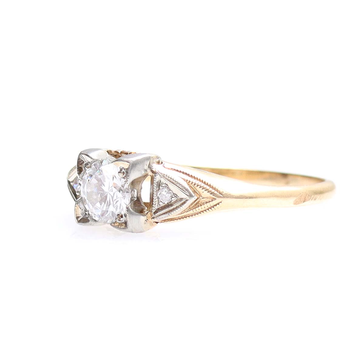 Retro 1940s Engagement Ring #VR240325-3