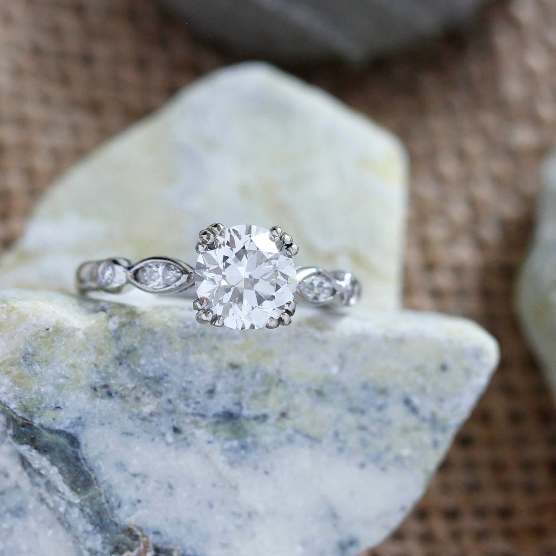 Replica Art Deco Engagement Ring #1305-12 Default Title