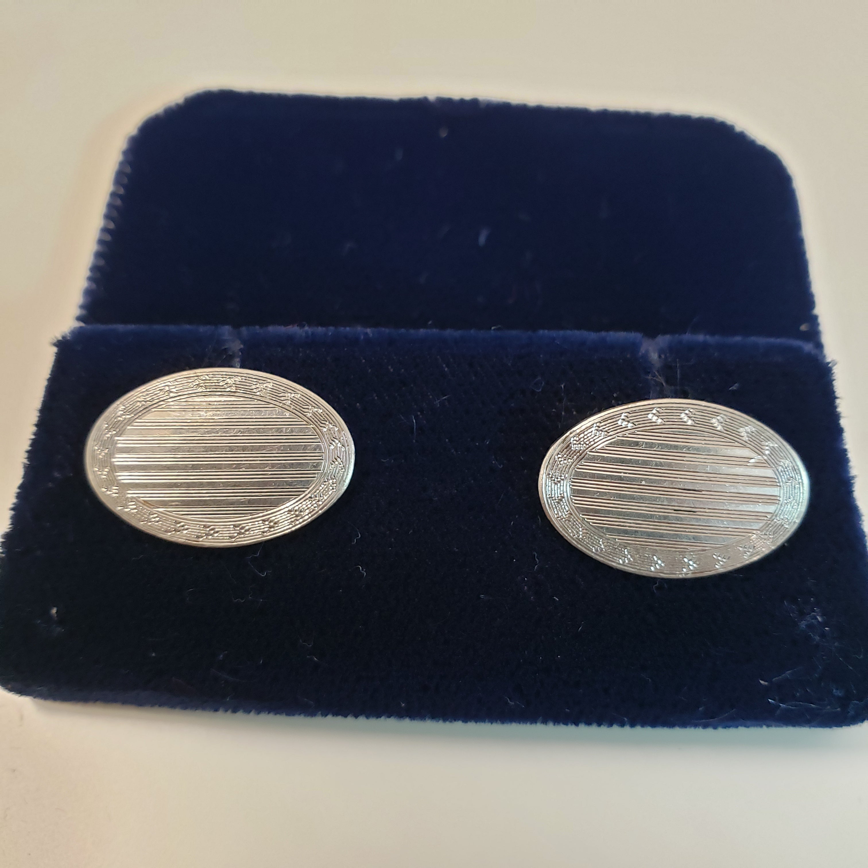 Art Deco Platinum over Yellow gold Cufflinks #Cuff-10