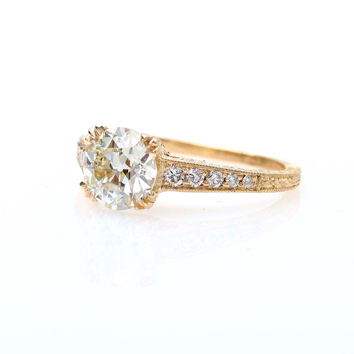 Art Déco Revival Engagement Ring #2698HE-9