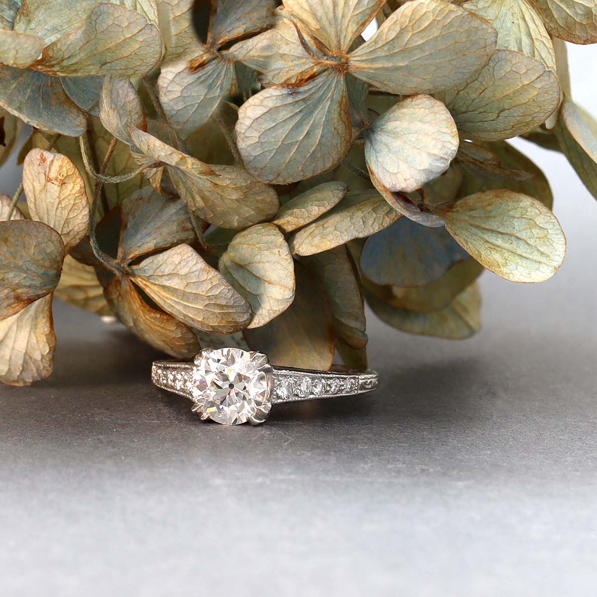 Art Deco Revival Engagement Ring #2698D-6