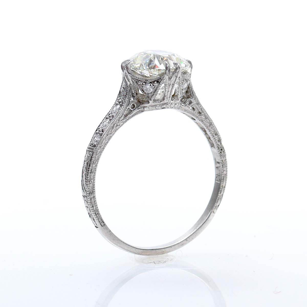Replica Edwardian Old European Cut Engagement Ring #3174-7