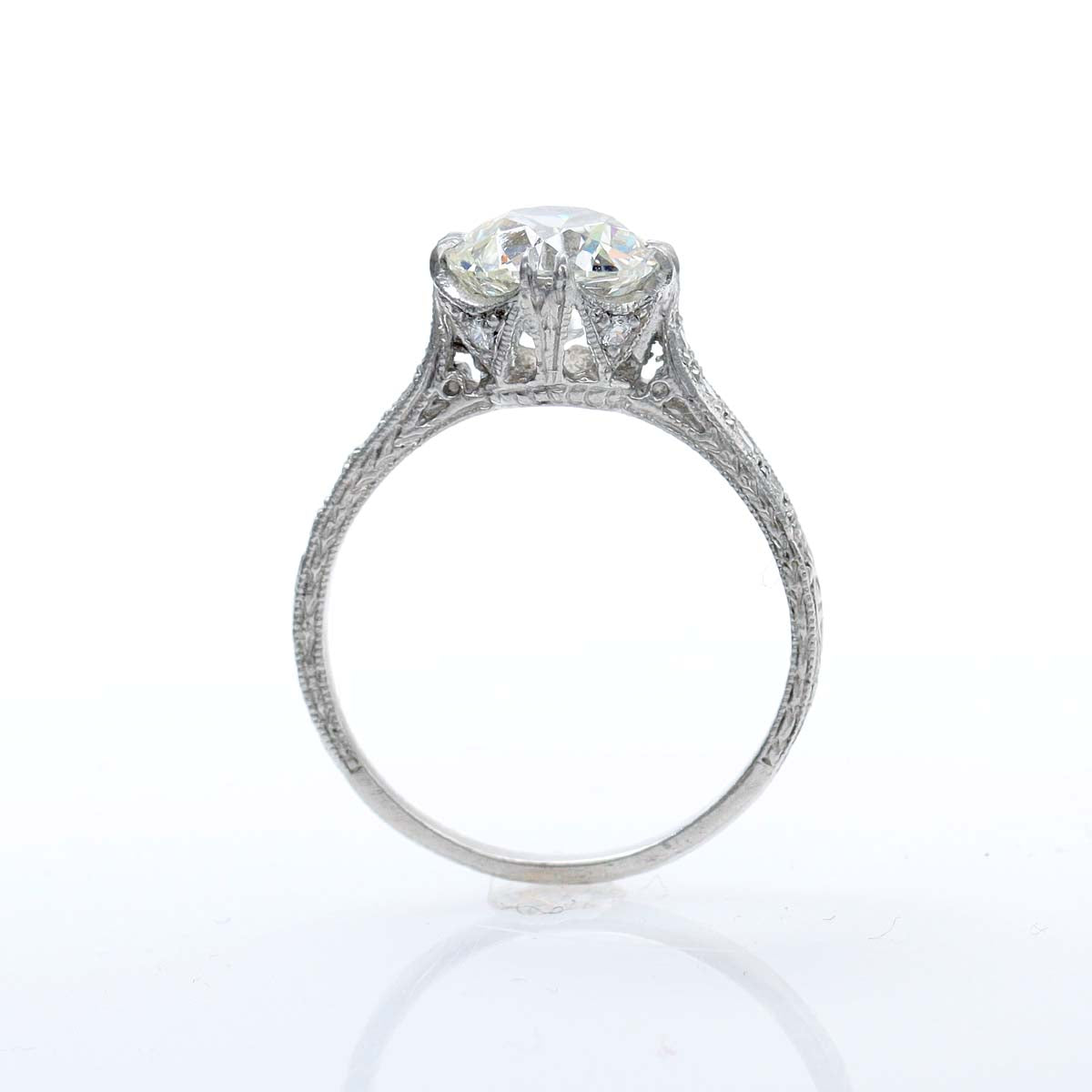 Replica Edwardian Old European Cut Engagement Ring #3174-7