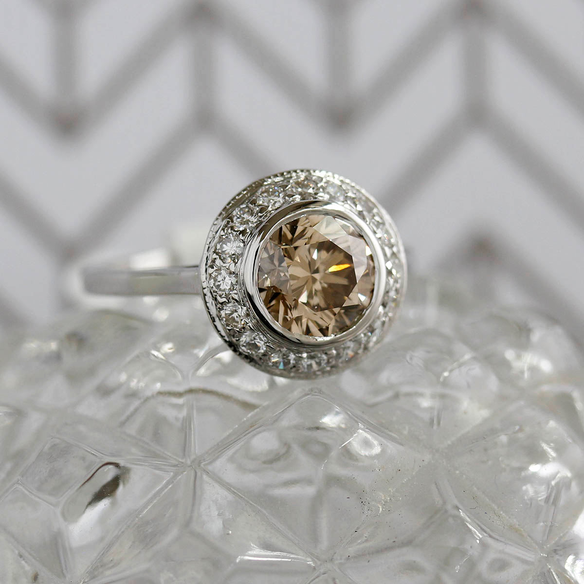 Replica Art Deco Halo Engagement Ring #3210-2 Default Title