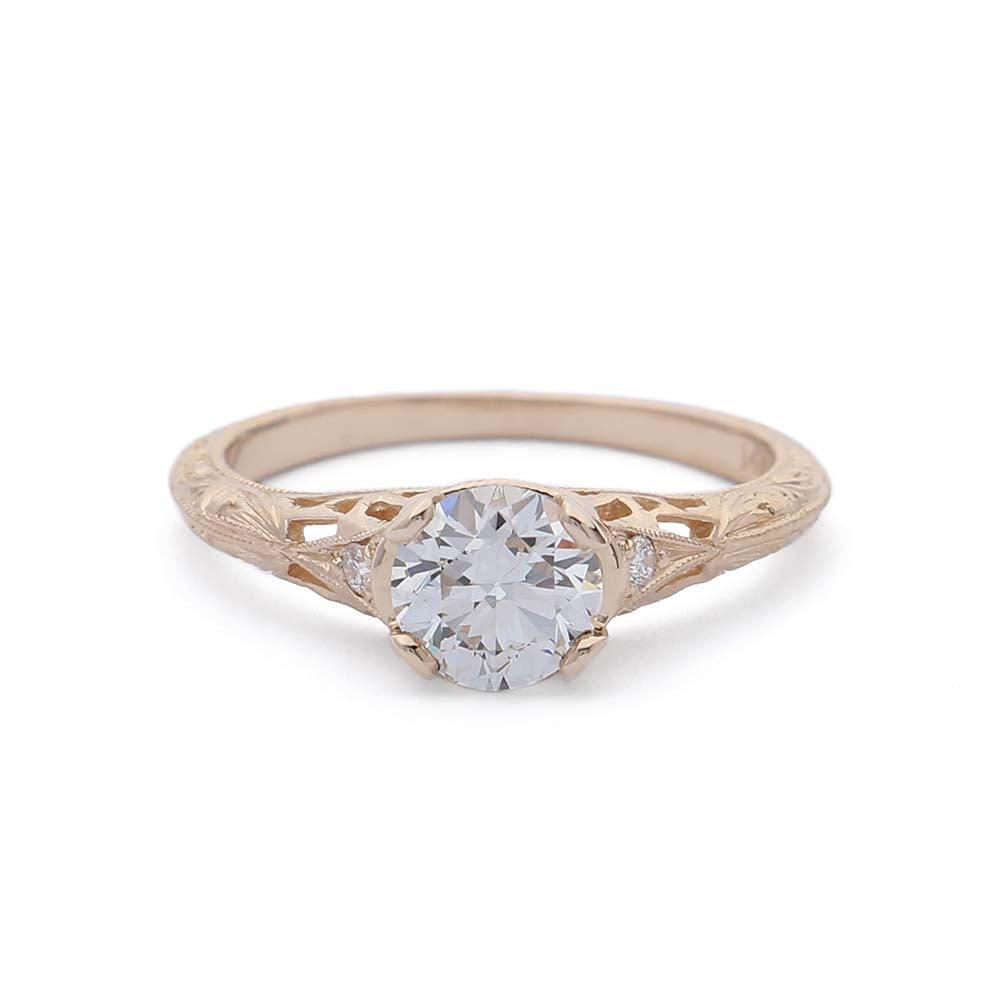 Replica Edwardian Engagement Ring #3257-25 - Leigh Jay & Co.