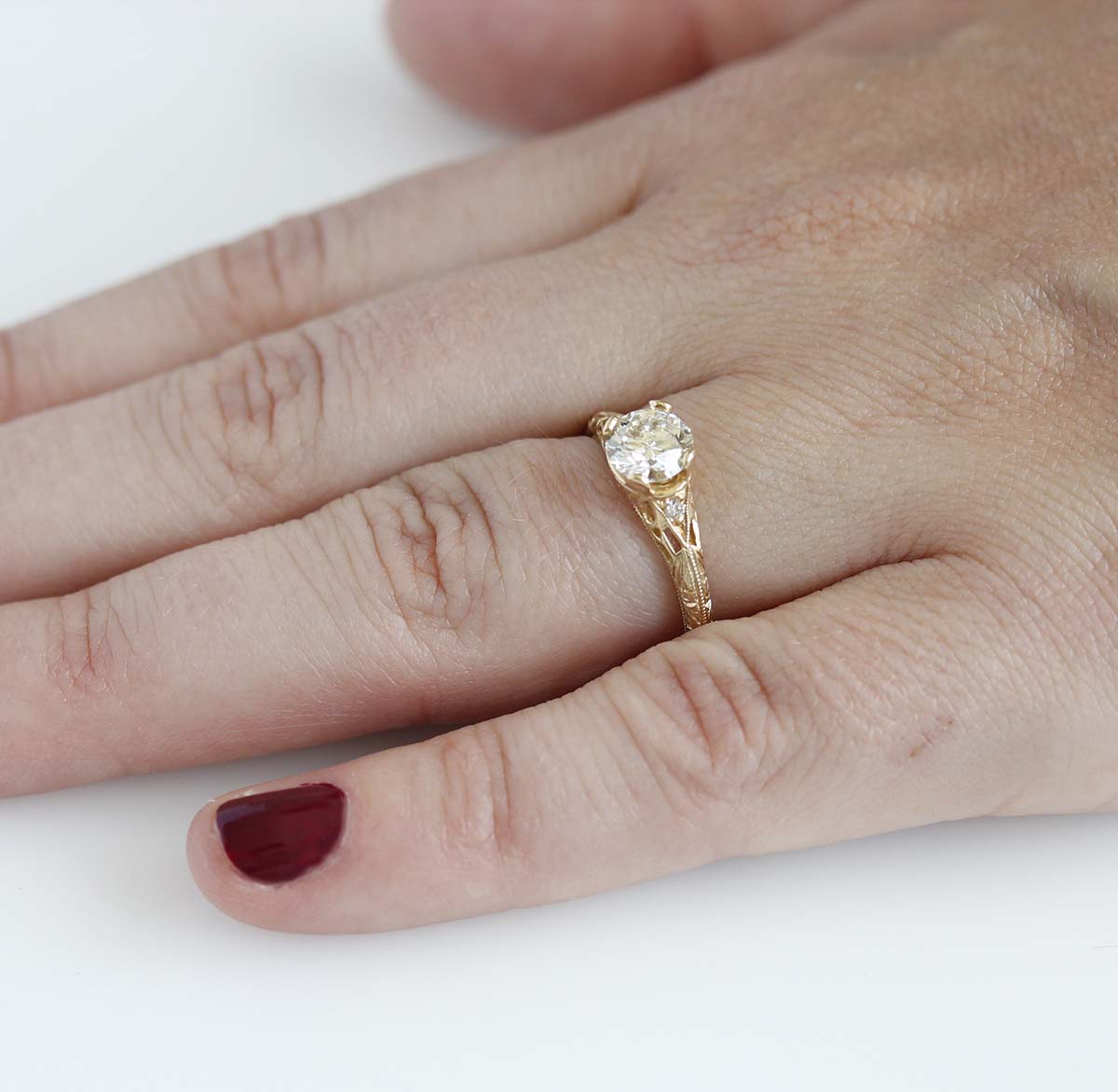Replica Edwardian Engagement Ring #3257-25 Default Title