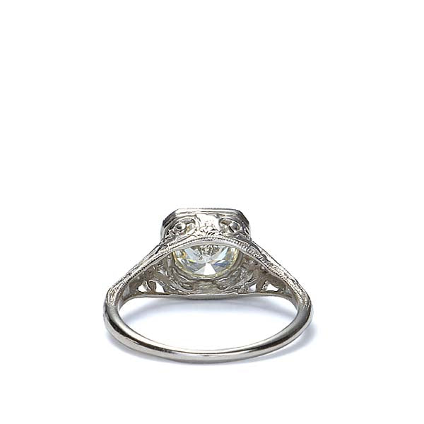 Replica Art Deco Diamond Engagement Ring #3276-02 - Leigh Jay & Co