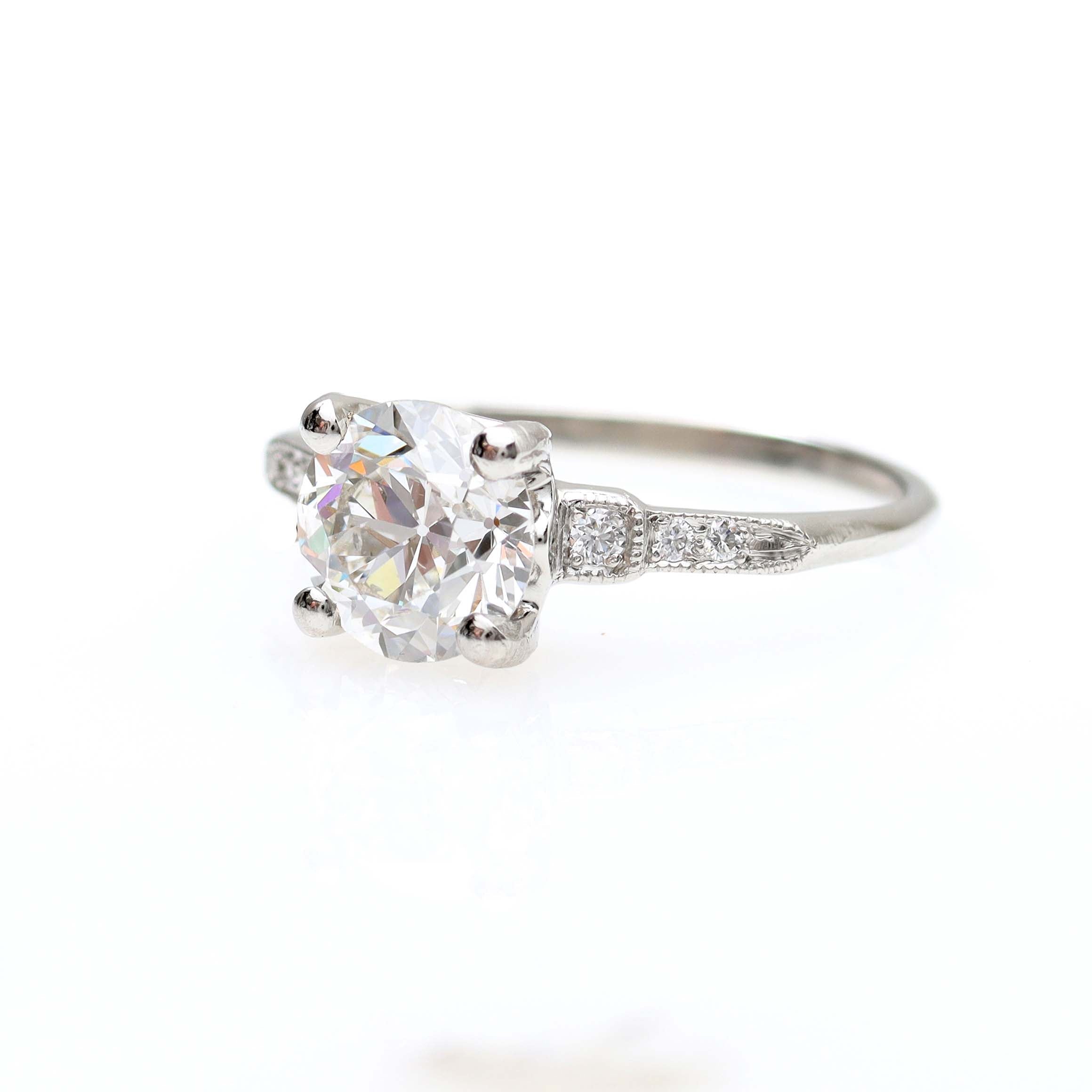 The Esther Replica Art Déco engagement ring #3297RD-1