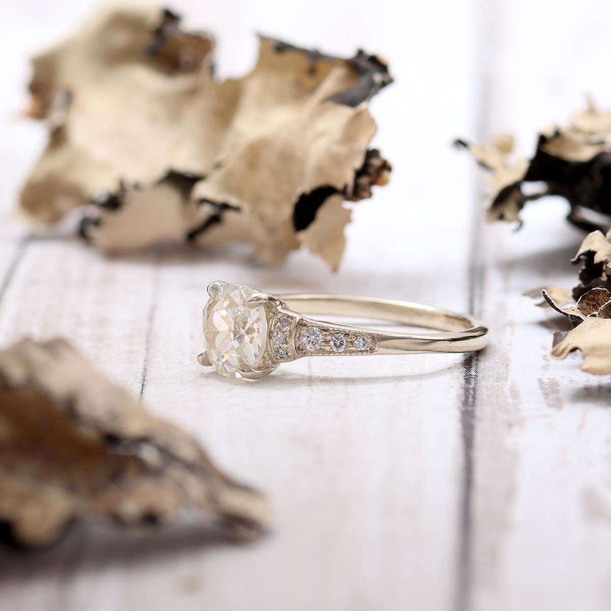 The Lily Replica Art Déco Engagement Ring #3319-5