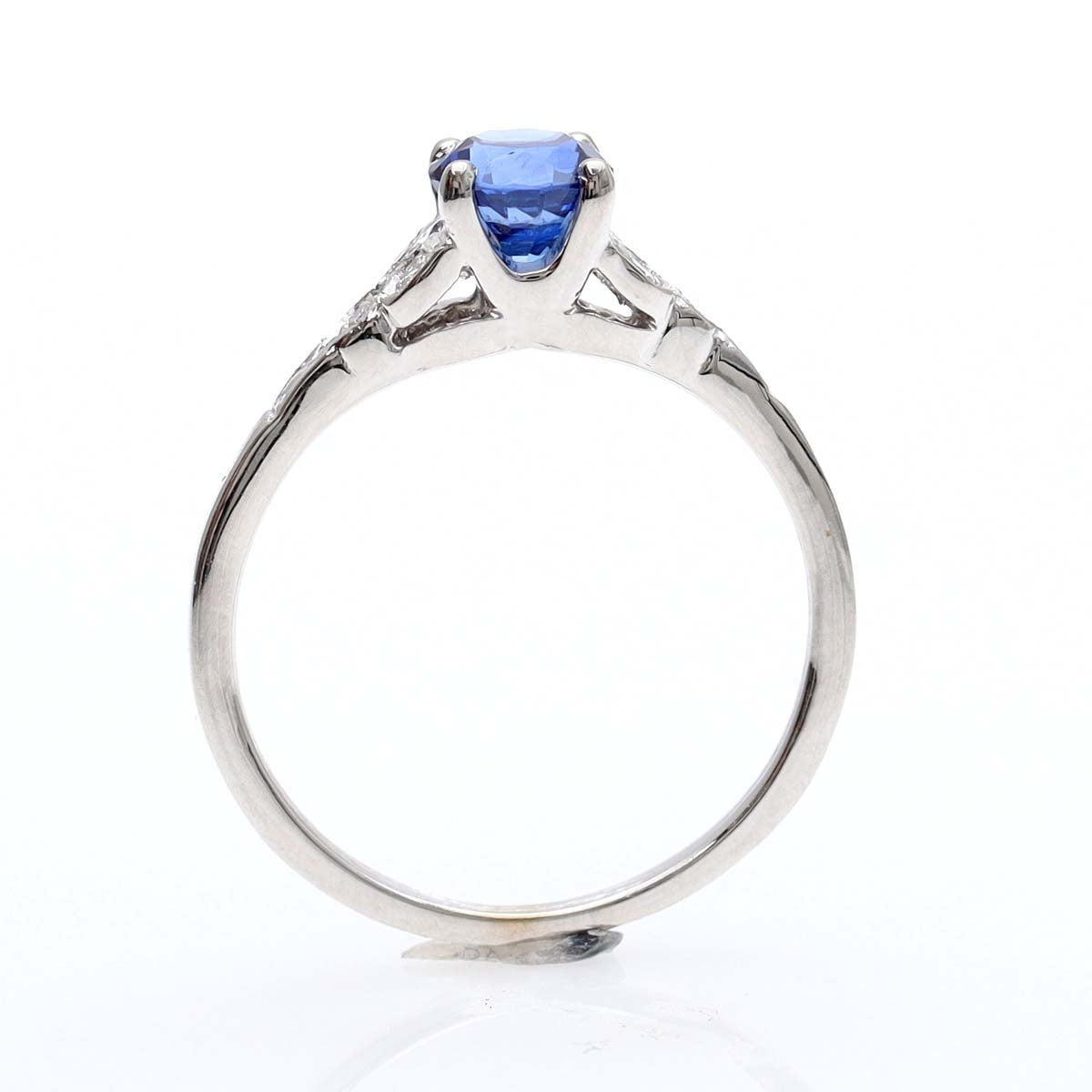 Floral Sapphire and Diamond Engagement Ring #3619-1
