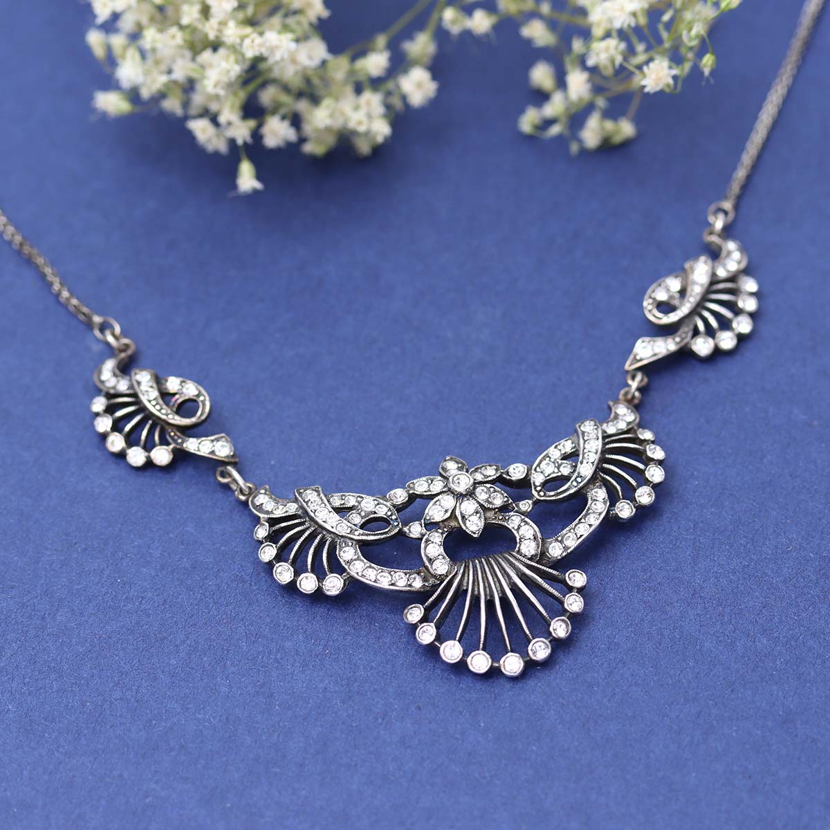 Art Deco Inspired Scallop Necklace #LN64301