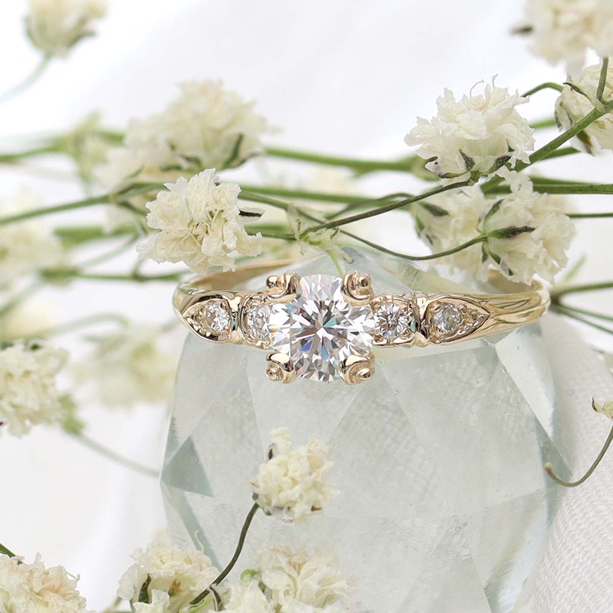 The Mercer Retro Inspired Engagement Ring #3607-1 Default Title