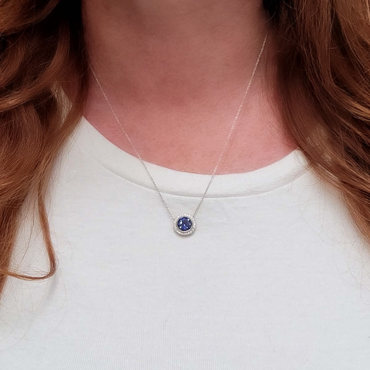 Replica Art Deco Tanzanite Pendant #P3285PT
