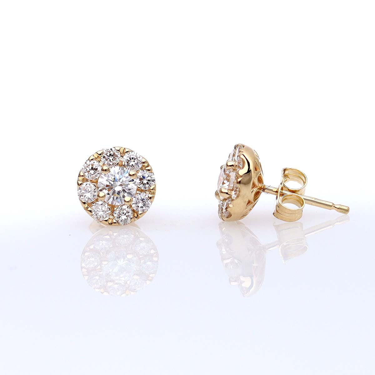 Diamond Halo Earrings #ER3609D