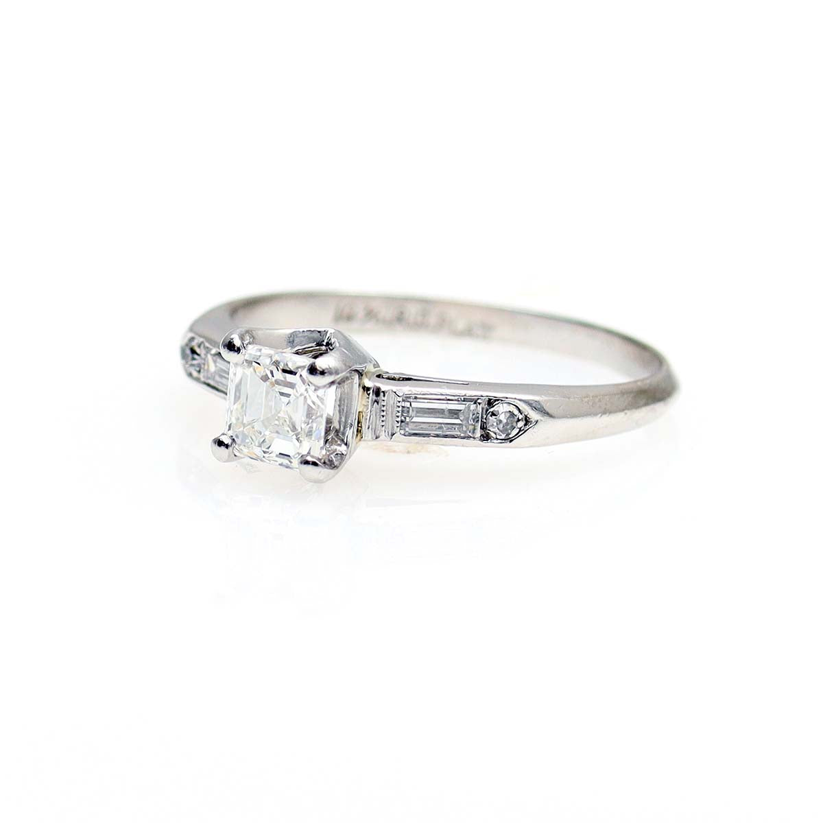 Art Deco Asscher Cut Engagement Ring #VR220714-4