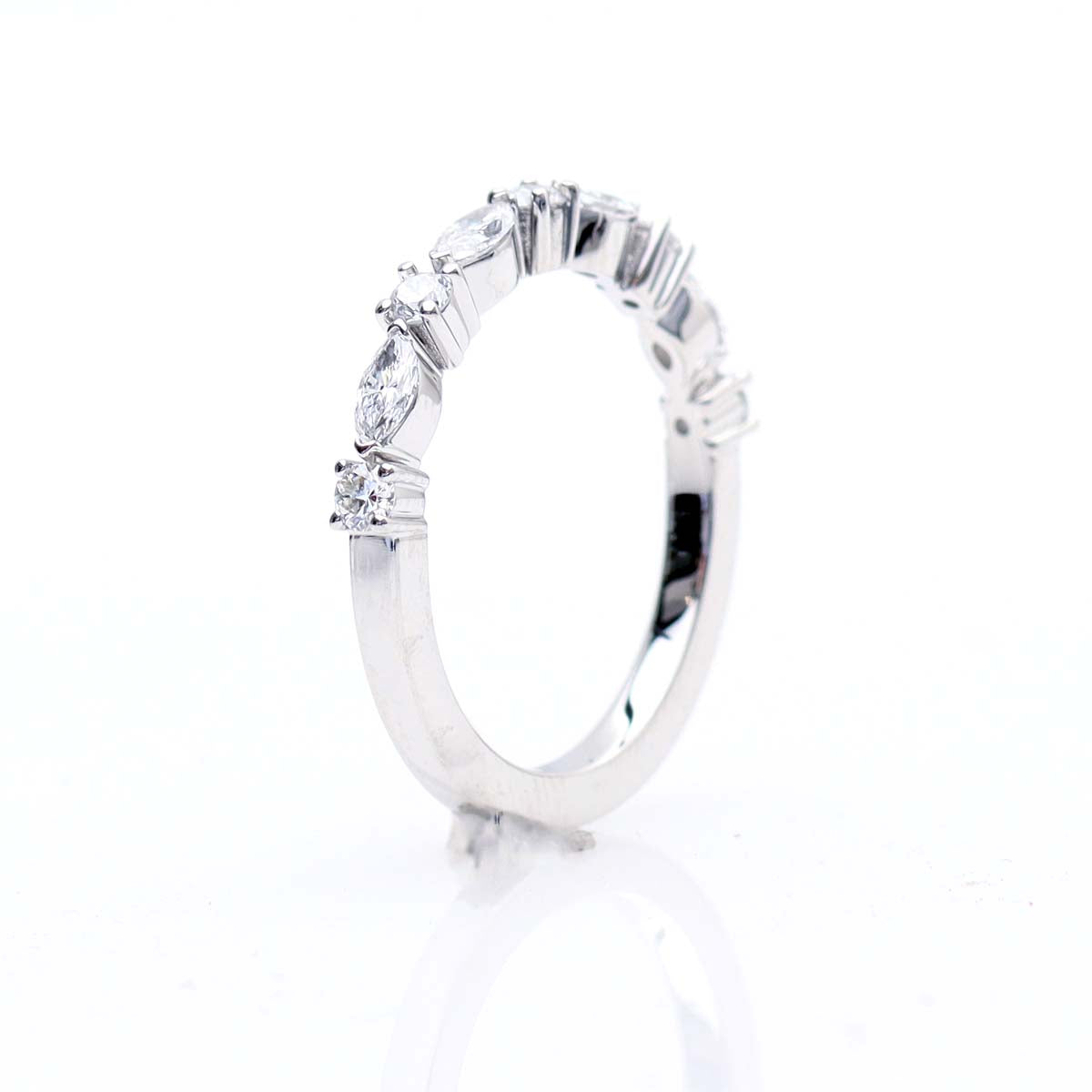 Round and Marquise Diamond Wedding Band #L3648WBPT