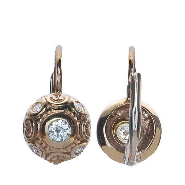 Art Nouveau inspired diamond earrings #L-EARR-01 Default Title