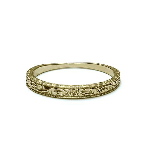 Replica Art Deco Wedding band #L1001 18k - Leigh Jay & Co.