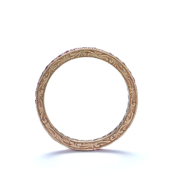 Rose Gold Ruby Eternity band #L1064ERU 14K Default Title