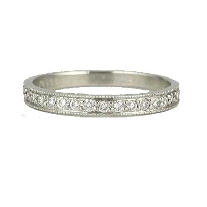 Platinum Diamond Wedding Band #L1107T PLAT - Leigh Jay & Co.
