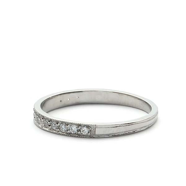 Platinum Diamond Wedding Band #L1107T PLAT Default Title