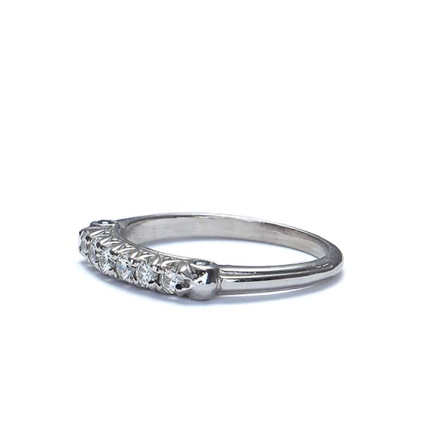 18k Diamond Wedding Band withSapphire #L1276WB-S 18K - Leigh Jay & Co.