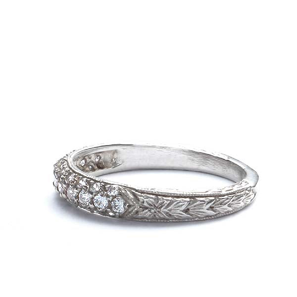 14k Diamond Wedding Band #L1304 14K - Leigh Jay & Co.