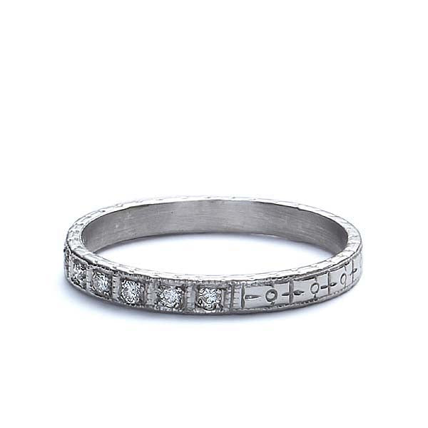 14k Diamond Wedding Band #L2251WB 14K - Leigh Jay & Co.