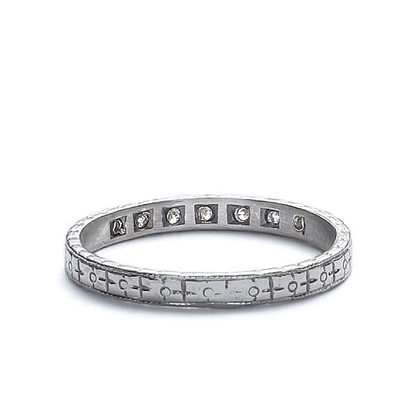 Replica Art Deco Diamond Wedding Band #L2251WB - Leigh Jay & Co.