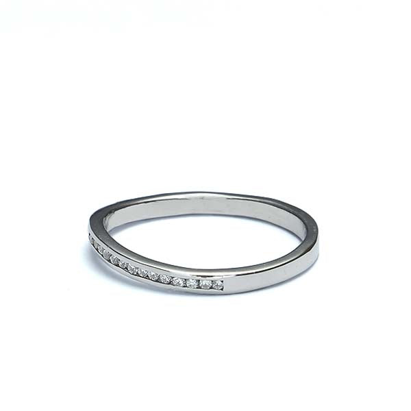 Channel Set Curved Wedding Band #L3267PT-1 Default Title