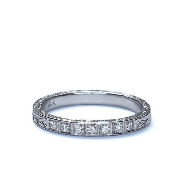 14k Diamond Wedding Band #L3337WB 14k - Leigh Jay & Co.