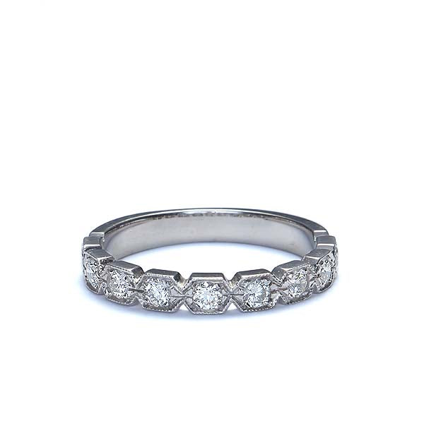 Diamond Wedding Band #L3341WB-14K - Leigh Jay & Co.