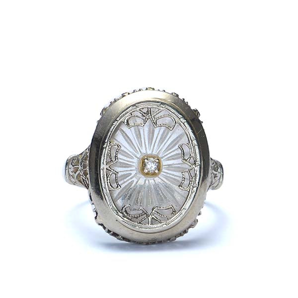 Art Déco Cut Crystal Ring #R140428-12