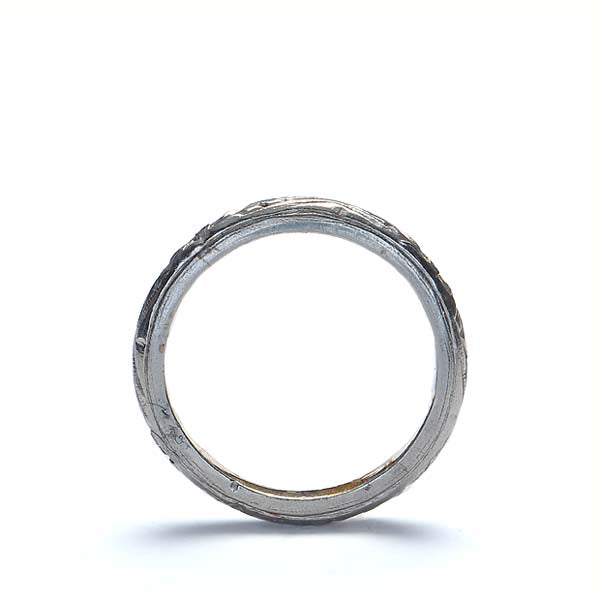 Antique Platinum and Gold Wedding Band. #R302-09 Default Title
