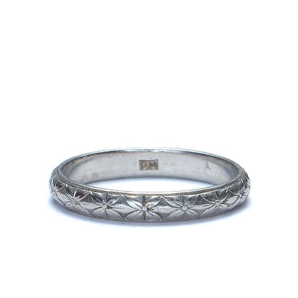 Vintage Wedding Band #R366-02 Default Title