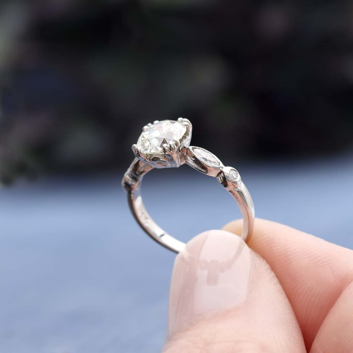 Replica Art Deco Engagement Ring #1305-12A