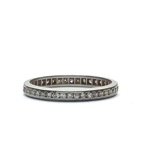 Platinum Art Deco Eternity Band #VB180730-4