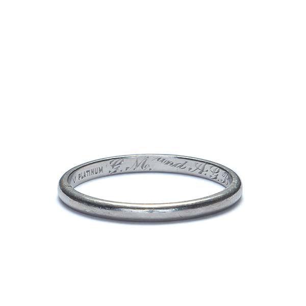 Elegant Art Deco Wedding band #VR150430-02