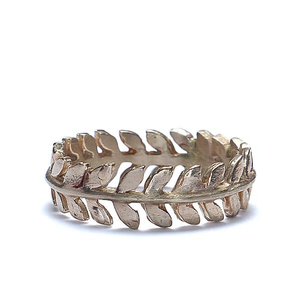 Estate Laurel Leaf Wedding Band #VR150602-02