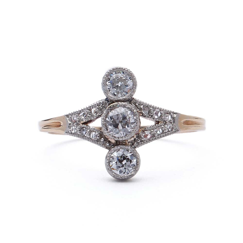 Antique Trilogy Diamond Ring #VR160505-03
