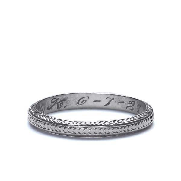 Circa 1927 Wedding band #VR537-10