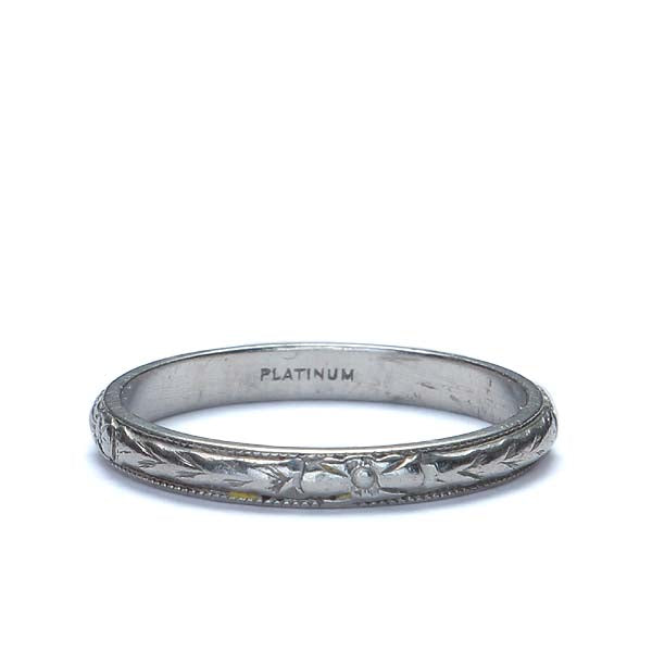 Circa 1920s Platinum wedding band #VR570-12