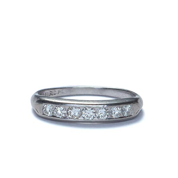 Art Deco Diamond wedding band #VRI1663