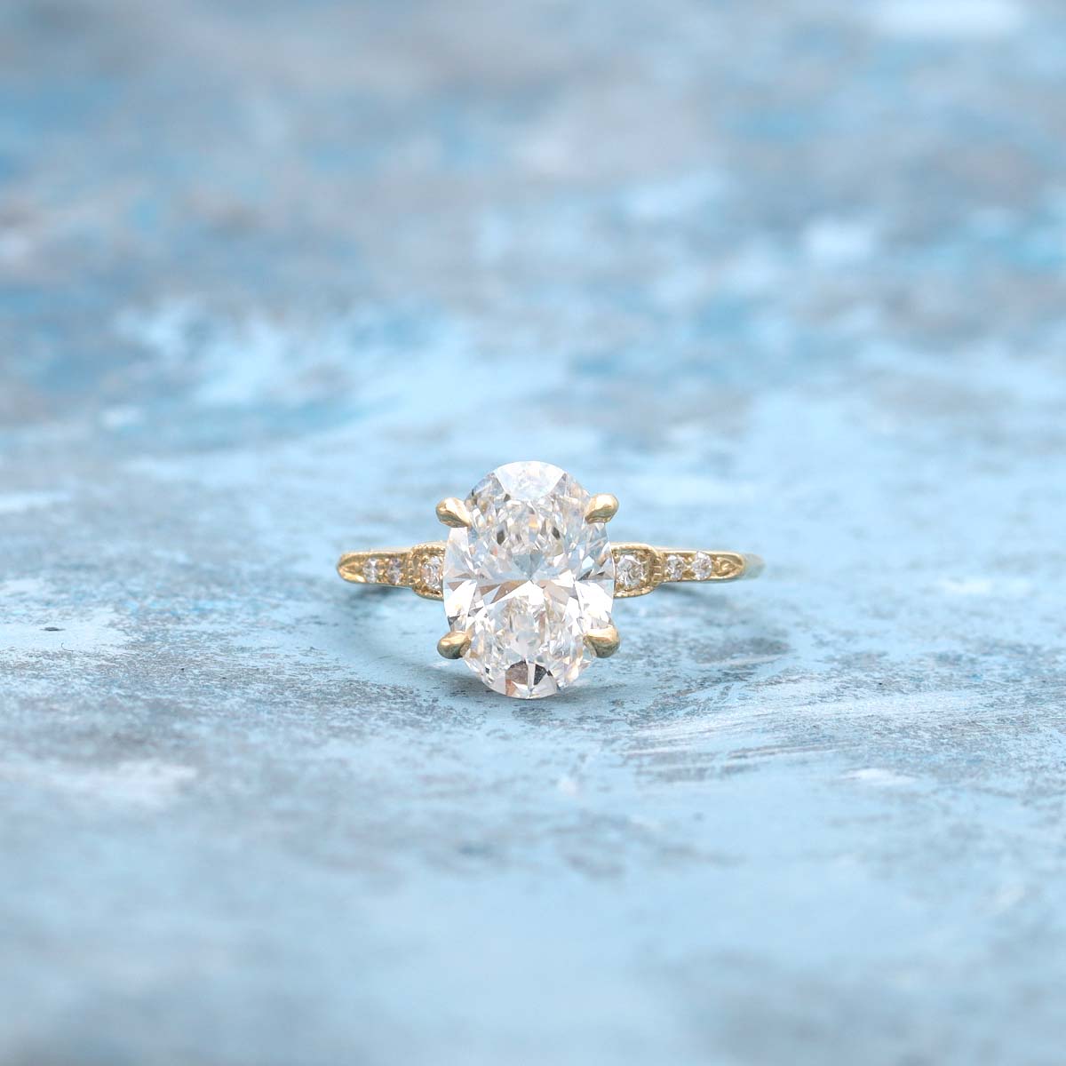 The Esther Replica Art Deco engagement ring #3297OV-3
