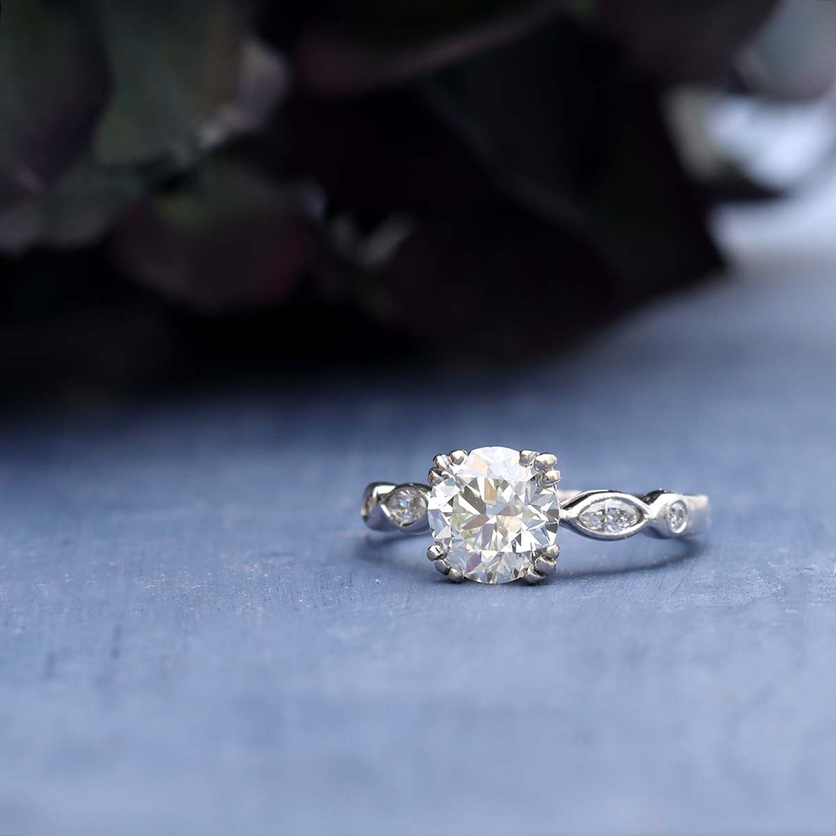 Replica Art Deco Engagement Ring #1305-12A