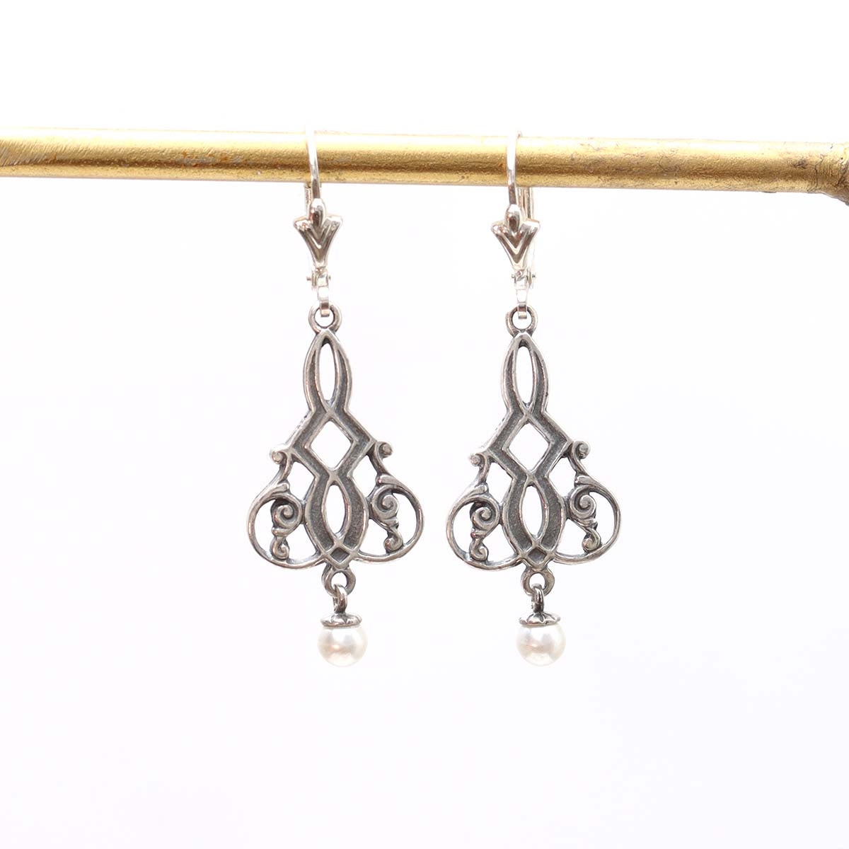 Art Nouveau Inspired Sterling Earrings #70927E