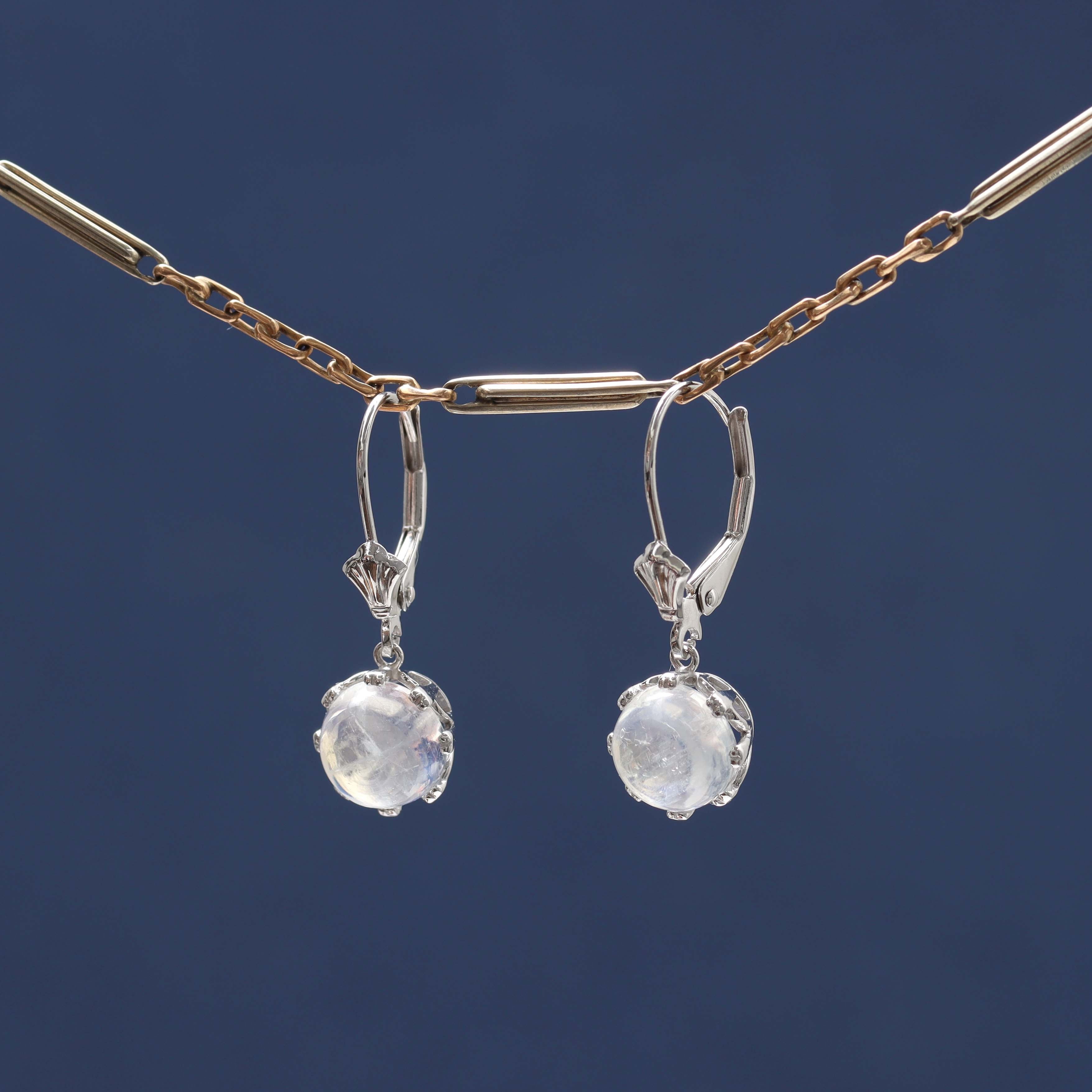 Moonstone Drop Earrings #LE2323