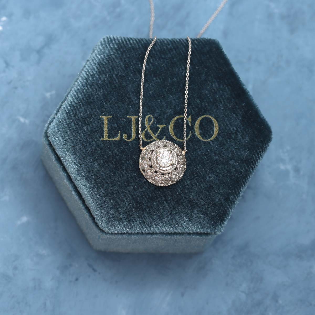 Replica Art Deco Domed Diamond Necklace #PC71719-2 Default Title